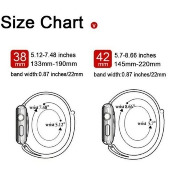 2- NEW Adjustable velcro loop strap for Apple Watch in Dark Blue and lt Blue - Picture 3 of 4